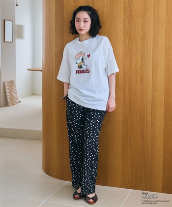 LAFUKU 【PEANUTS/ピーナッツ】SNOOPY/スヌーピープリント半袖Tシャツ / Over Harf Sleeve T-shirt《UNISEX》_subthumb_7