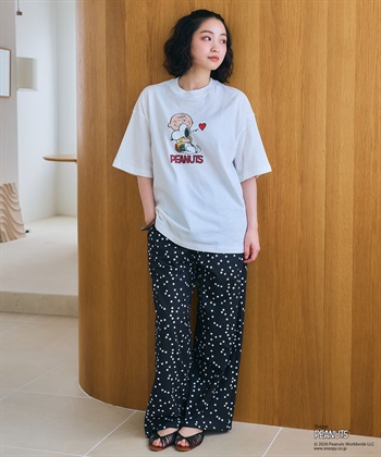 LAFUKU 【PEANUTS/ピーナッツ】SNOOPY/スヌーピープリント半袖Tシャツ / Over Harf Sleeve T-shirt《UNISEX》_subthumb_8