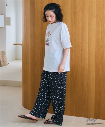 LAFUKU 【PEANUTS/ピーナッツ】SNOOPY/スヌーピープリント半袖Tシャツ / Over Harf Sleeve T-shirt《UNISEX》_subthumb_9
