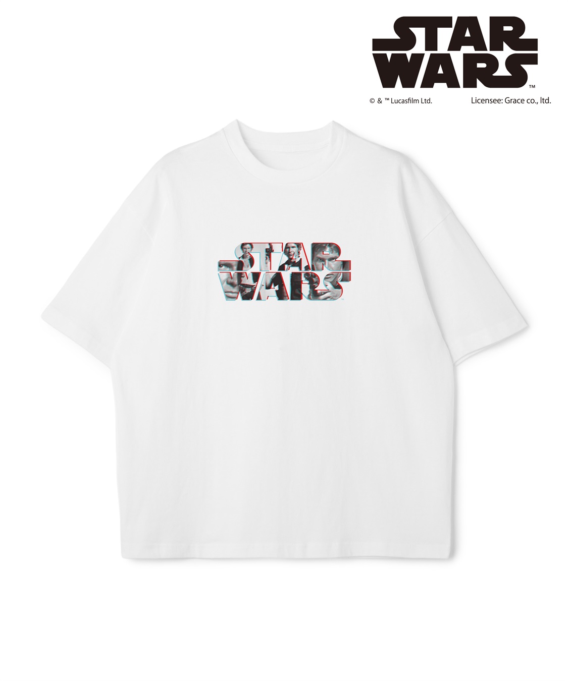 LAFUKU 【STAR WARS/スターウォーズ】ヴィンテージライクロゴプリントTシャツ / Over Harf Sleeve T-shirt《UNISEX》（2026SS）_sub_2