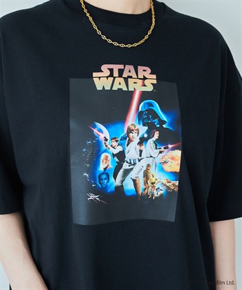 LAFUKU 【STAR WARS/スターウォーズ】カスレ加工ヴィンテージライクプリントTシャツ / Over Harf Sleeve T-shirt《UNISEX》（2026SS）_subthumb_4