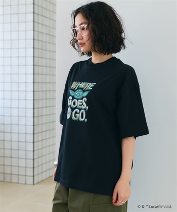 LAFUKU 【STAR WARS/スターウォーズ】マンダロリアン・アンド・グローグー半袖Tシャツ / Over Harf Sleeve T-shirt《UNISEX》_subthumb_5