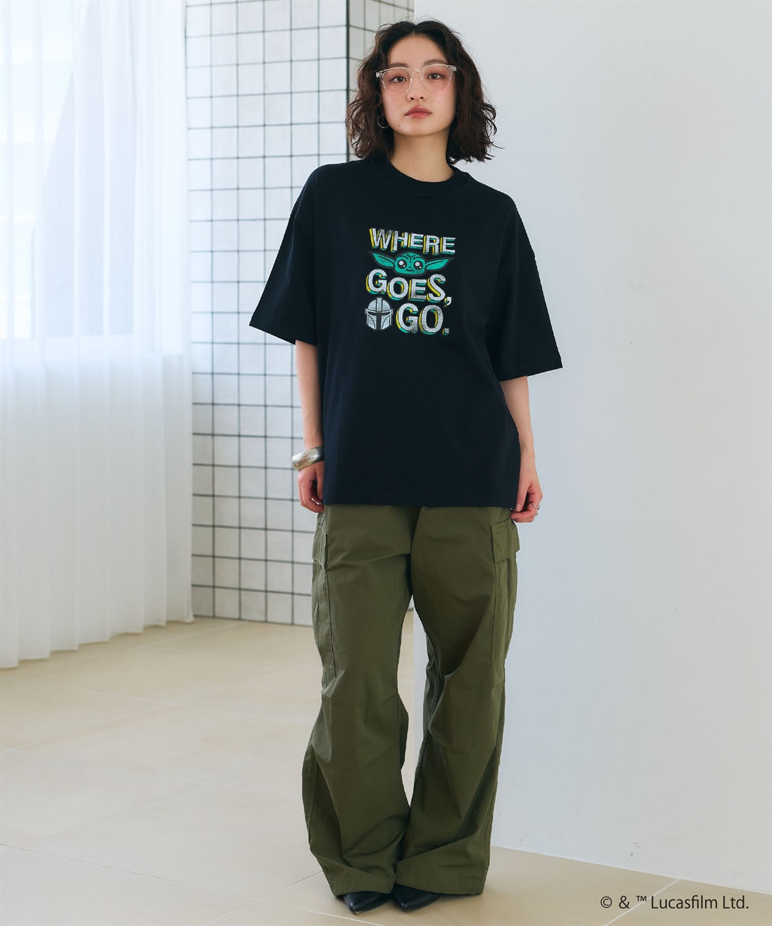LAFUKU 【STAR WARS/スターウォーズ】マンダロリアン・アンド・グローグー半袖Tシャツ / Over Harf Sleeve T-shirt《UNISEX》_sub_6