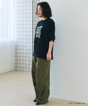 LAFUKU 【STAR WARS/スターウォーズ】マンダロリアン・アンド・グローグー半袖Tシャツ / Over Harf Sleeve T-shirt《UNISEX》_subthumb_8