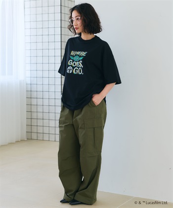 LAFUKU 【STAR WARS/スターウォーズ】マンダロリアン・アンド・グローグー半袖Tシャツ / Over Harf Sleeve T-shirt《UNISEX》_subthumb_9