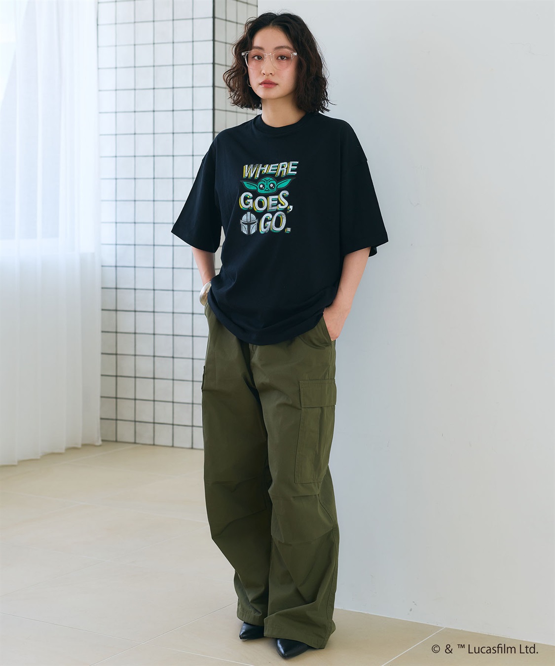 LAFUKU 【STAR WARS/スターウォーズ】マンダロリアン・アンド・グローグー半袖Tシャツ / Over Harf Sleeve T-shirt《UNISEX》_sub_10