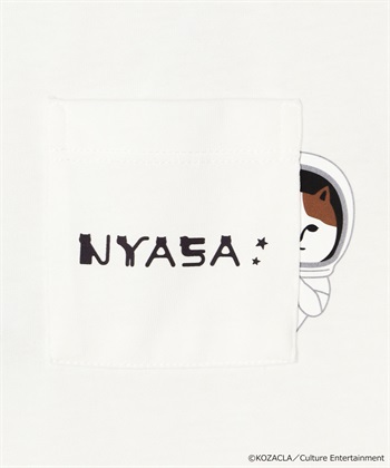 LAFUKU 【NYASA/ニャサ】胸ポケット（ひょっこり）Ｔシャツ_subthumb_3