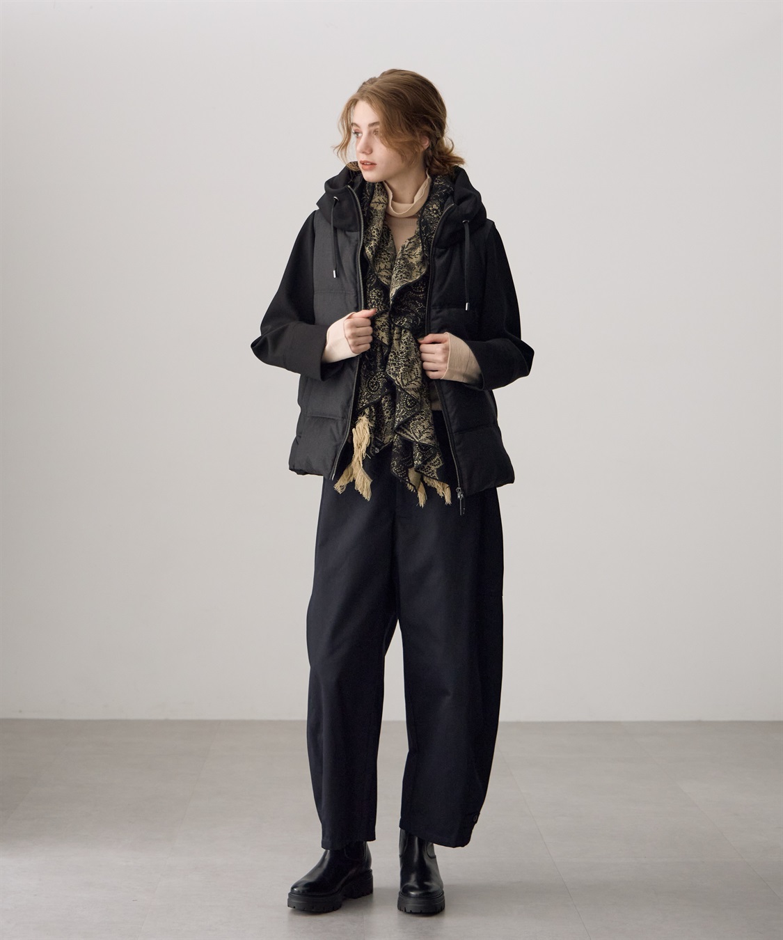 ATSURO TAYAMA レース柄ギャザーストール_sub_6