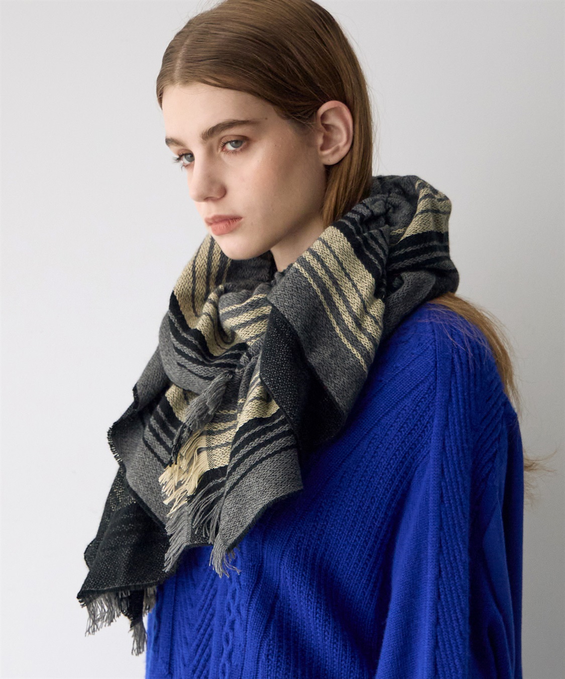 ATSURO TAYAMA シャドウストライプギャザーストール_sub_3