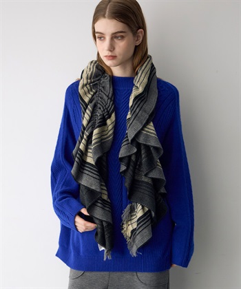 ATSURO TAYAMA シャドウストライプギャザーストール_subthumb_5