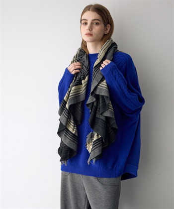 ATSURO TAYAMA シャドウストライプギャザーストール_subthumb_6