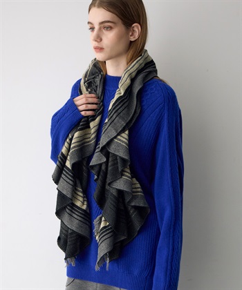 ATSURO TAYAMA シャドウストライプギャザーストール_subthumb_7