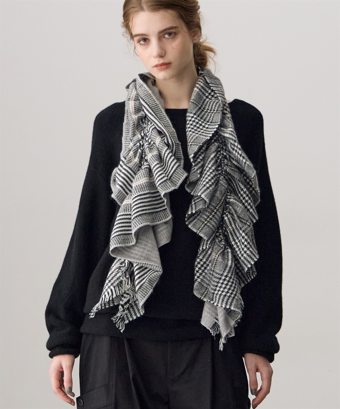 ATSURO TAYAMA グレンチェック柄ストール_sub_4