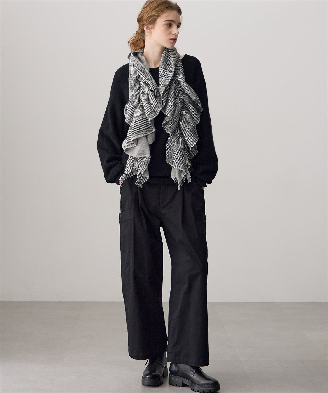 ATSURO TAYAMA グレンチェック柄ストール_sub_5