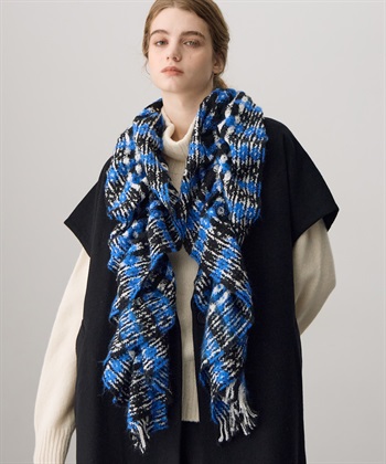 ATSURO TAYAMA ツイード調チェック柄ストール_subthumb_4