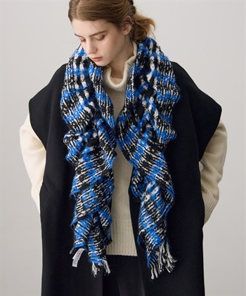 ATSURO TAYAMA ツイード調チェック柄ストール_subthumb_5