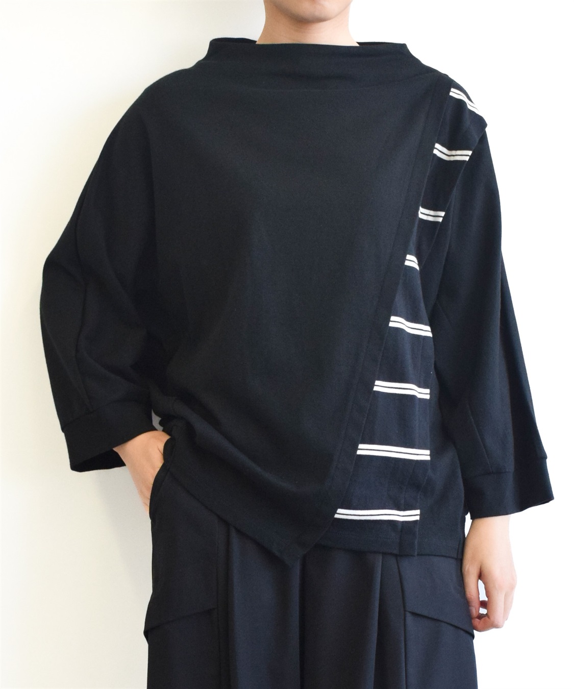 ATSURO TAYAMA イレギュラーヘムボーダープルオーバー_sub_2