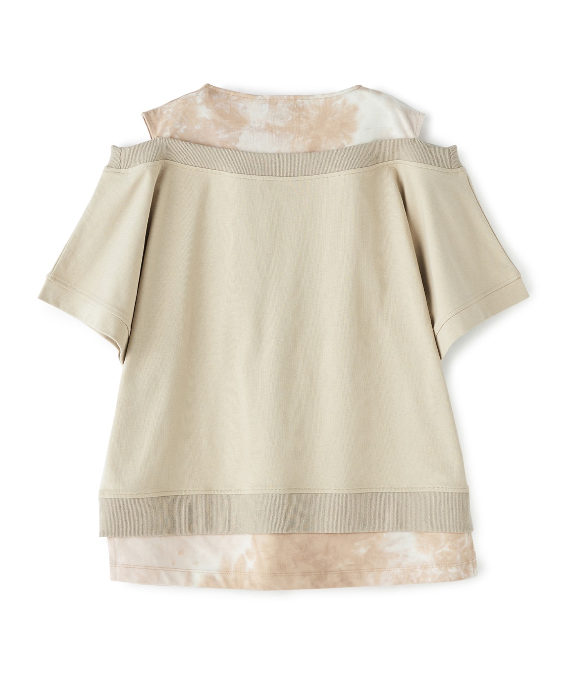 ATSURO TAYAMA タイダイ×無地重ね着風トップス_sub_2