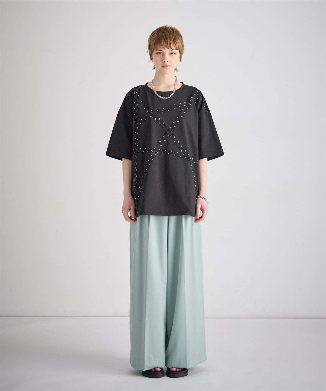 ATSURO TAYAMA スターモチーフライン入りTシャツ_sub_9