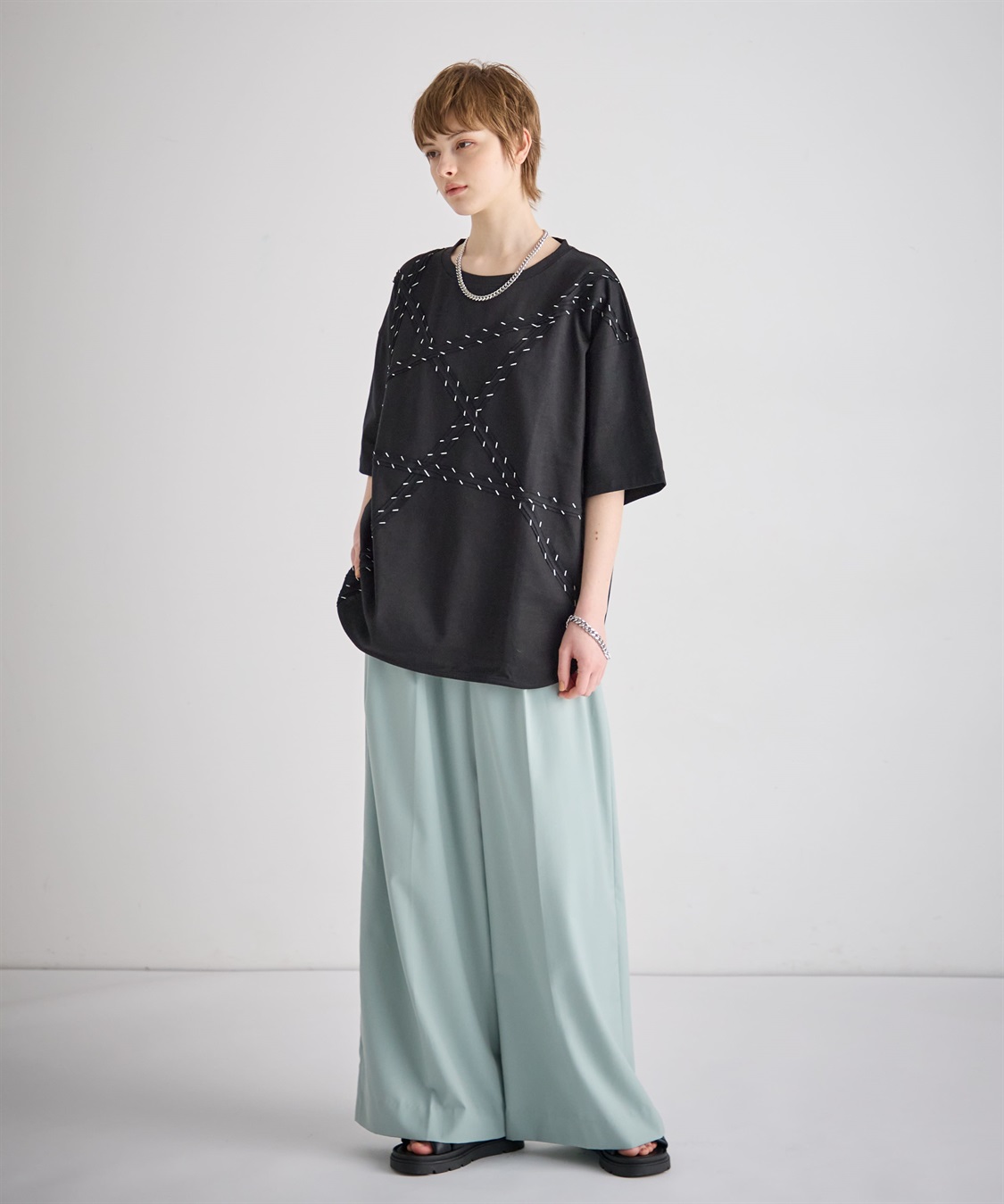 ATSURO TAYAMA スターモチーフライン入りTシャツ_sub_10