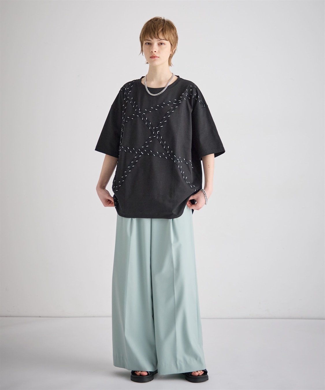 ATSURO TAYAMA スターモチーフライン入りTシャツ_sub_11