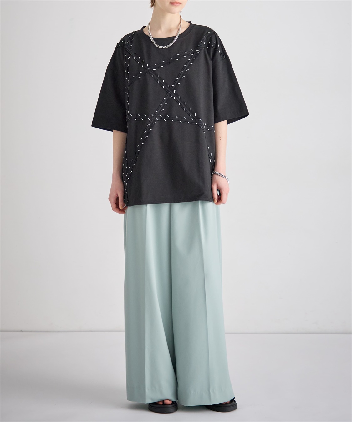 ATSURO TAYAMA スターモチーフライン入りTシャツ_sub_12