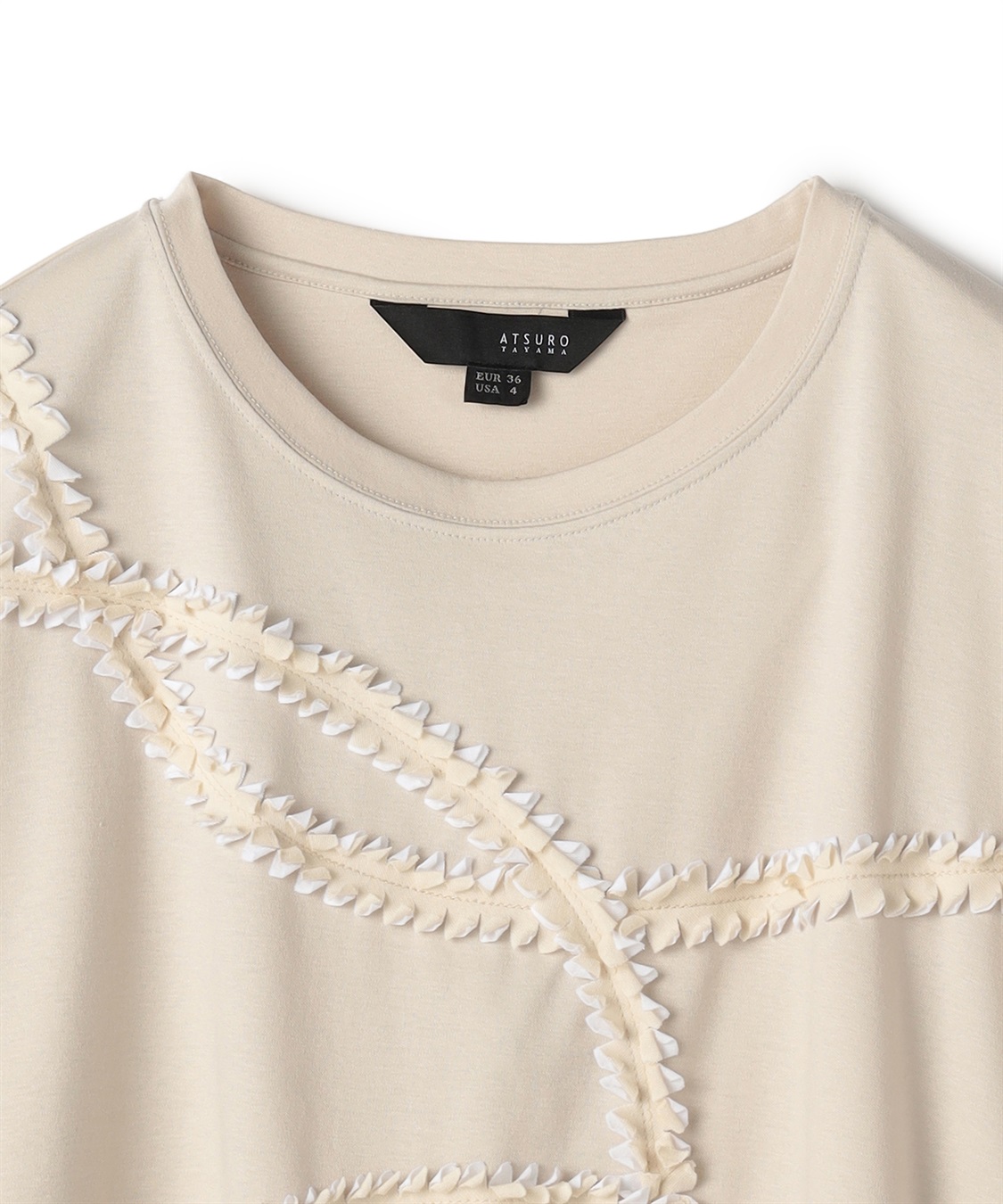 ATSURO TAYAMA カーブモチーフライン入りTシャツ_sub_5