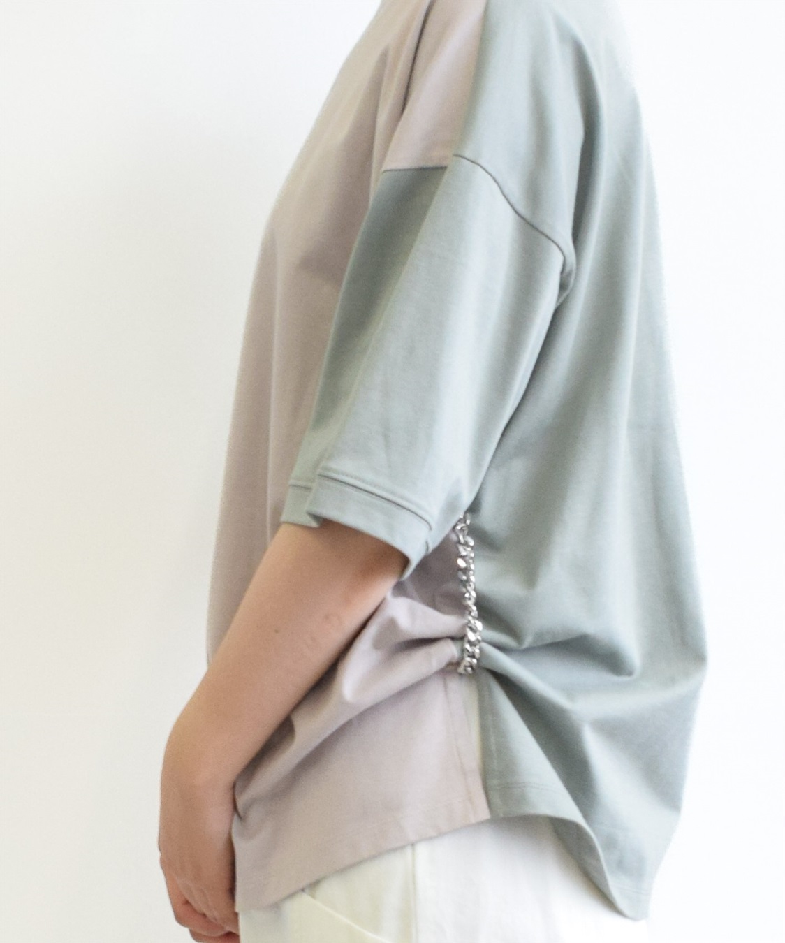 ATSURO TAYAMA チェーン付きドロップショルダーカットソー_sub_1