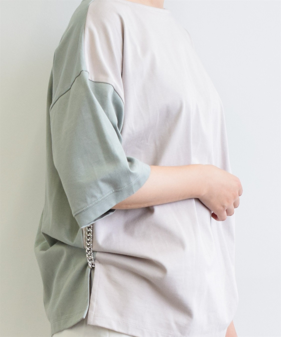 ATSURO TAYAMA チェーン付きドロップショルダーカットソー_sub_2