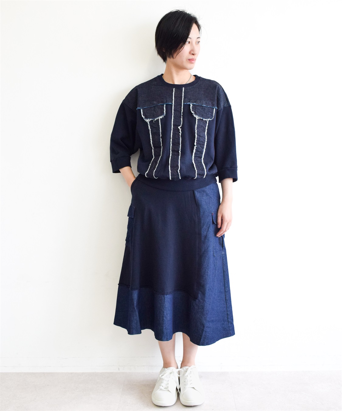 ATSURO TAYAMA 七分袖デニムトップス_sub_3