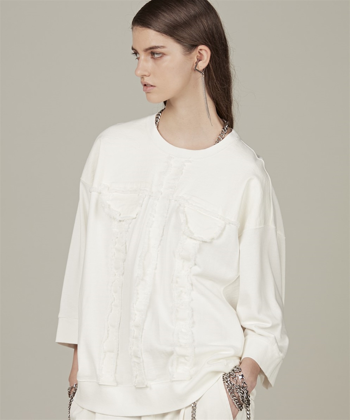 ATSURO TAYAMA 七分袖デニムトップス_sub_16