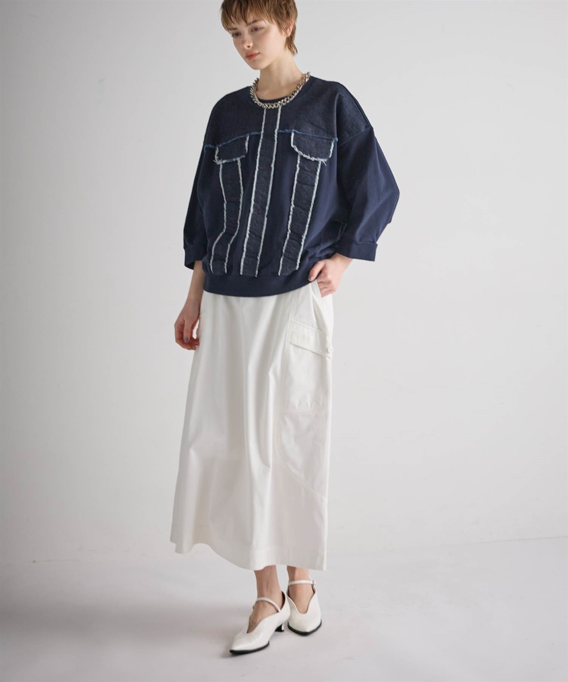 ATSURO TAYAMA 七分袖デニムトップス_sub_21