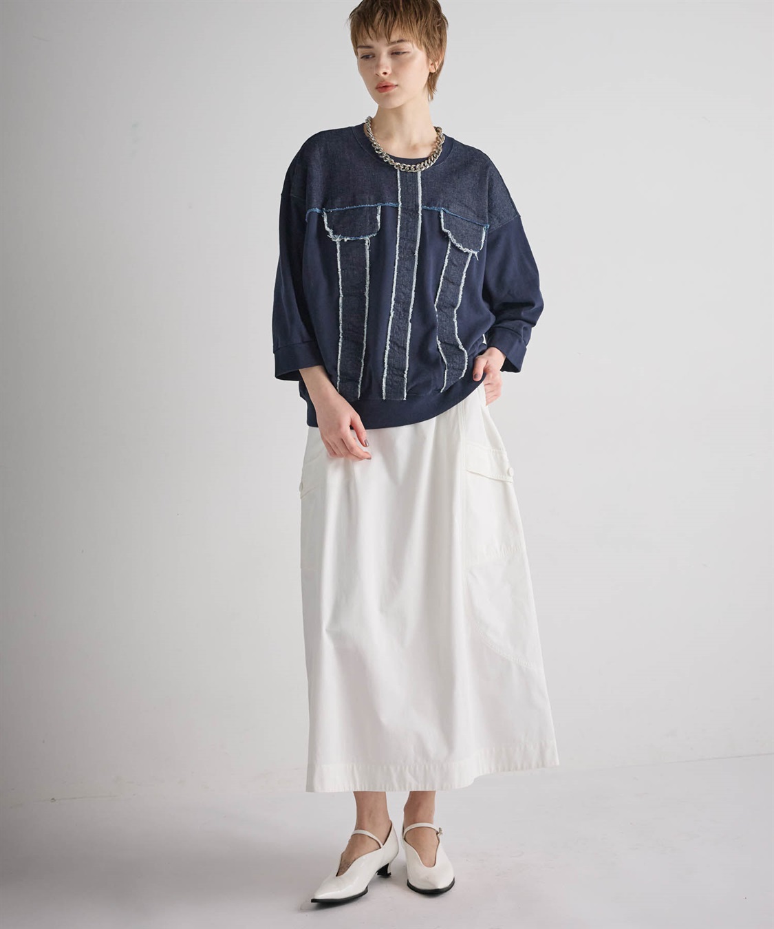 ATSURO TAYAMA 七分袖デニムトップス_sub_24