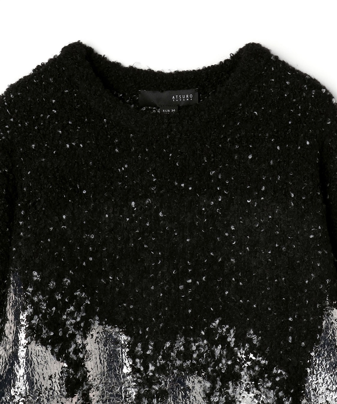 ATSURO TAYAMA ループヤーン箔プリント長袖クルーネックニット_sub_6