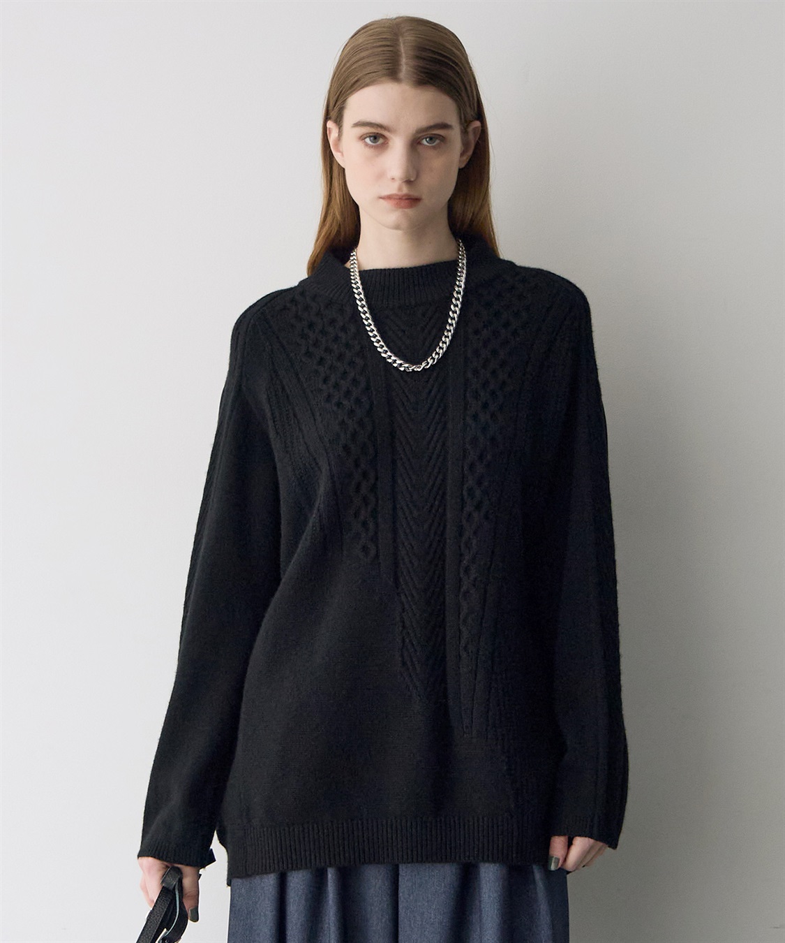 ATSURO TAYAMA 異素材切り替えプルオーバーニット_sub_1