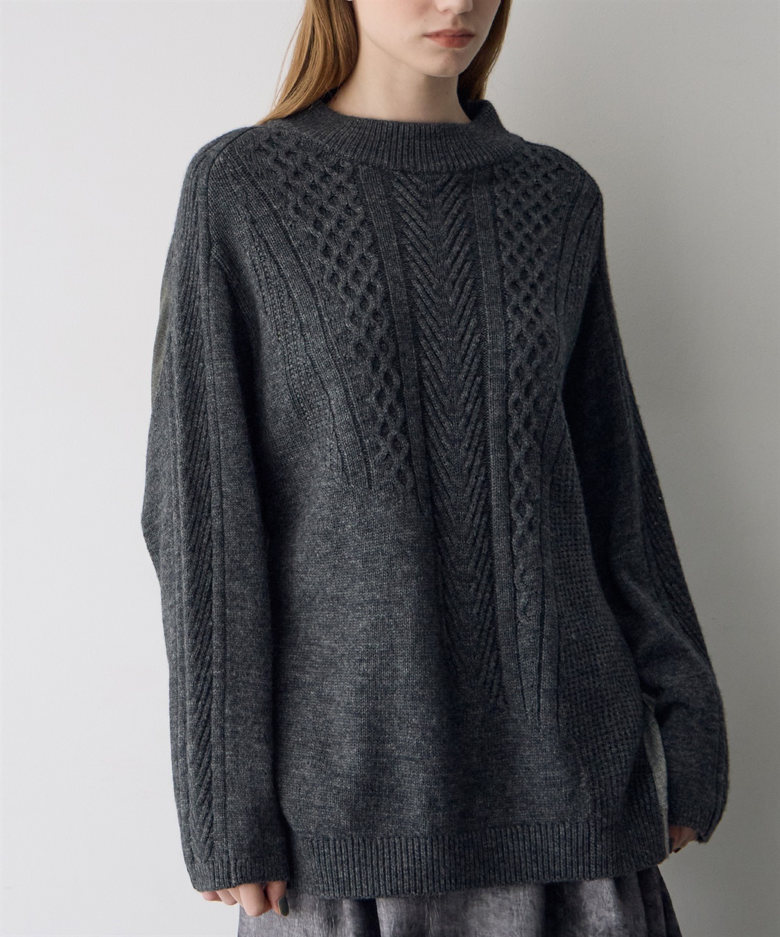 ATSURO TAYAMA 異素材切り替えプルオーバーニット_sub_4