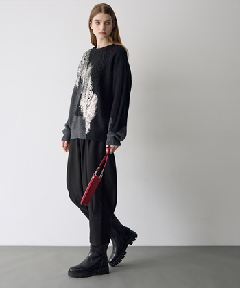 ATSURO TAYAMA 箔プリント編み柄ミックスセーター_subthumb_13