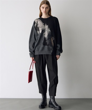 ATSURO TAYAMA 箔プリント編み柄ミックスセーター_subthumb_15