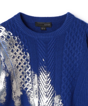 ATSURO TAYAMA 箔プリント編み柄ミックスセーター_subthumb_16