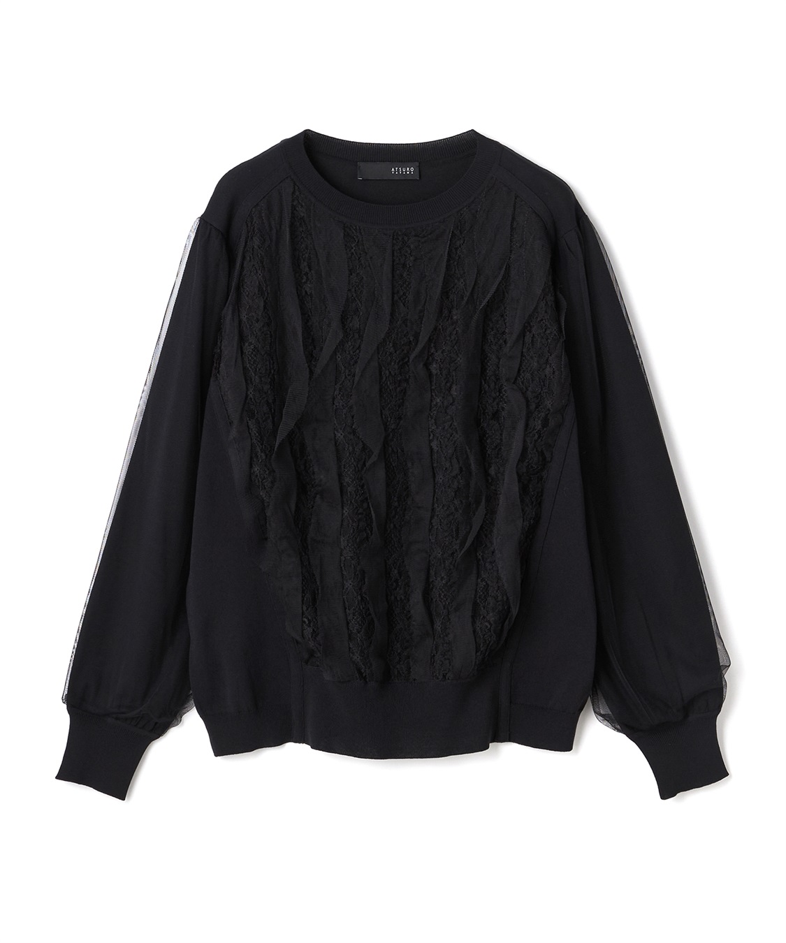 ATSURO TAYAMA チュール×レース付きプルオーバーニット_sub_1