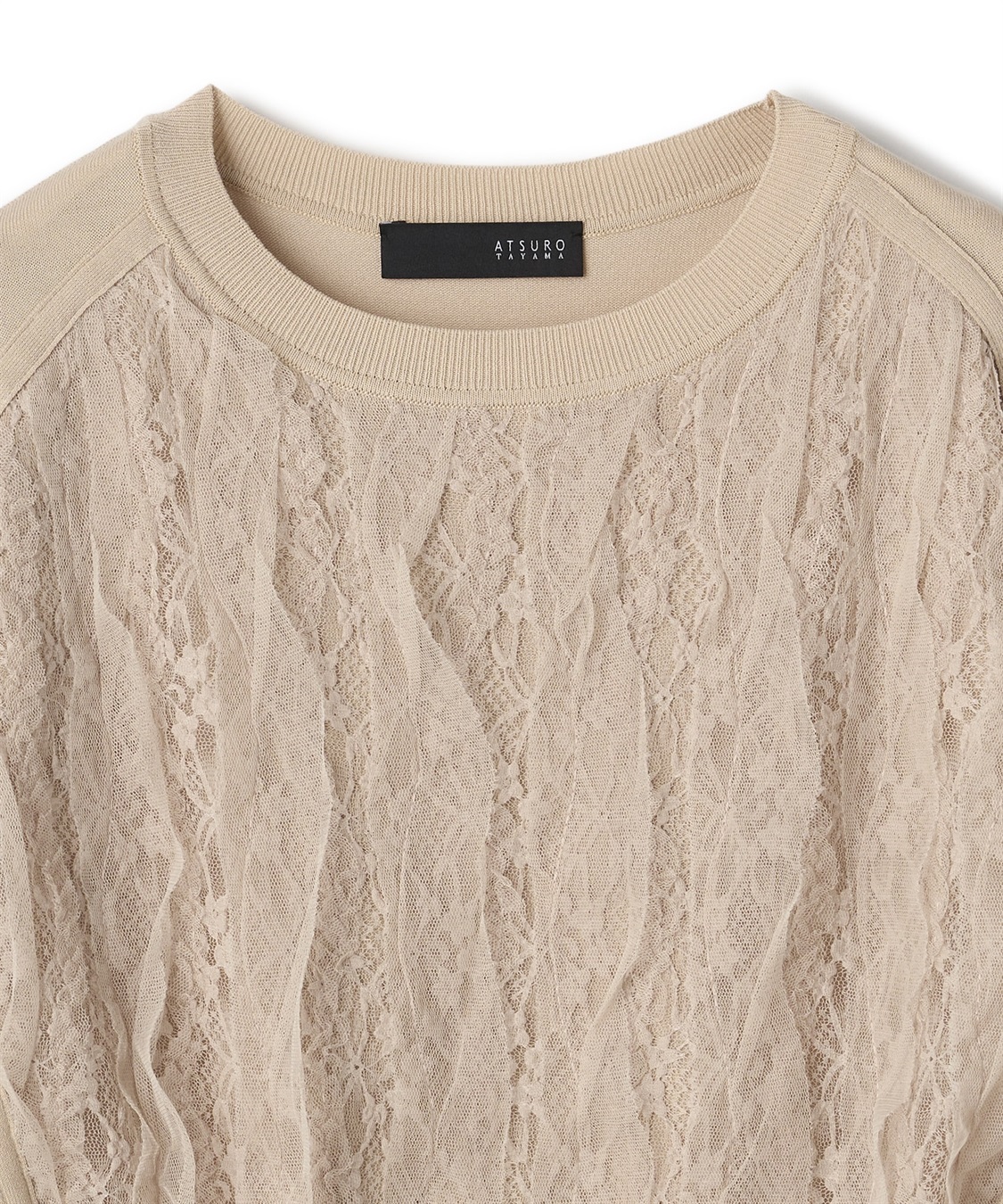 ATSURO TAYAMA チュール×レース付きプルオーバーニット_sub_4