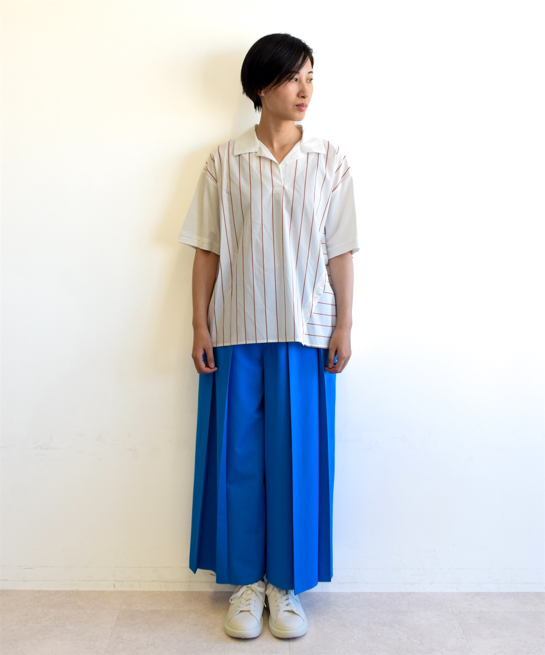 ATSURO TAYAMA ストライプ半袖ポンチシャツ_sub_1