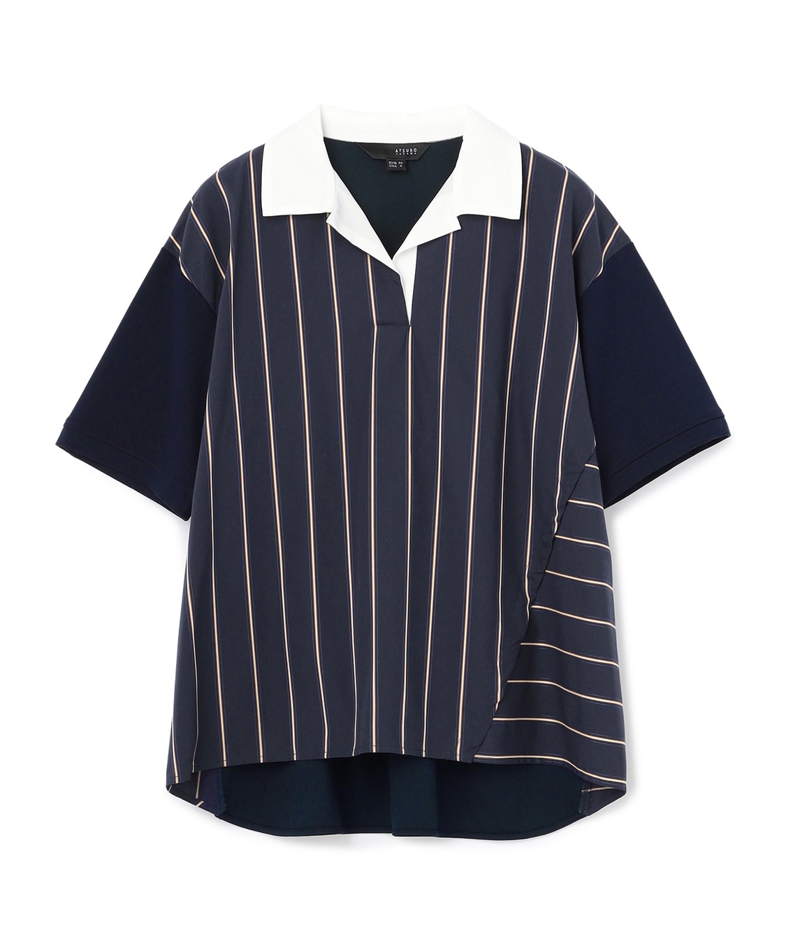 ATSURO TAYAMA ストライプ半袖ポンチシャツ_sub_3