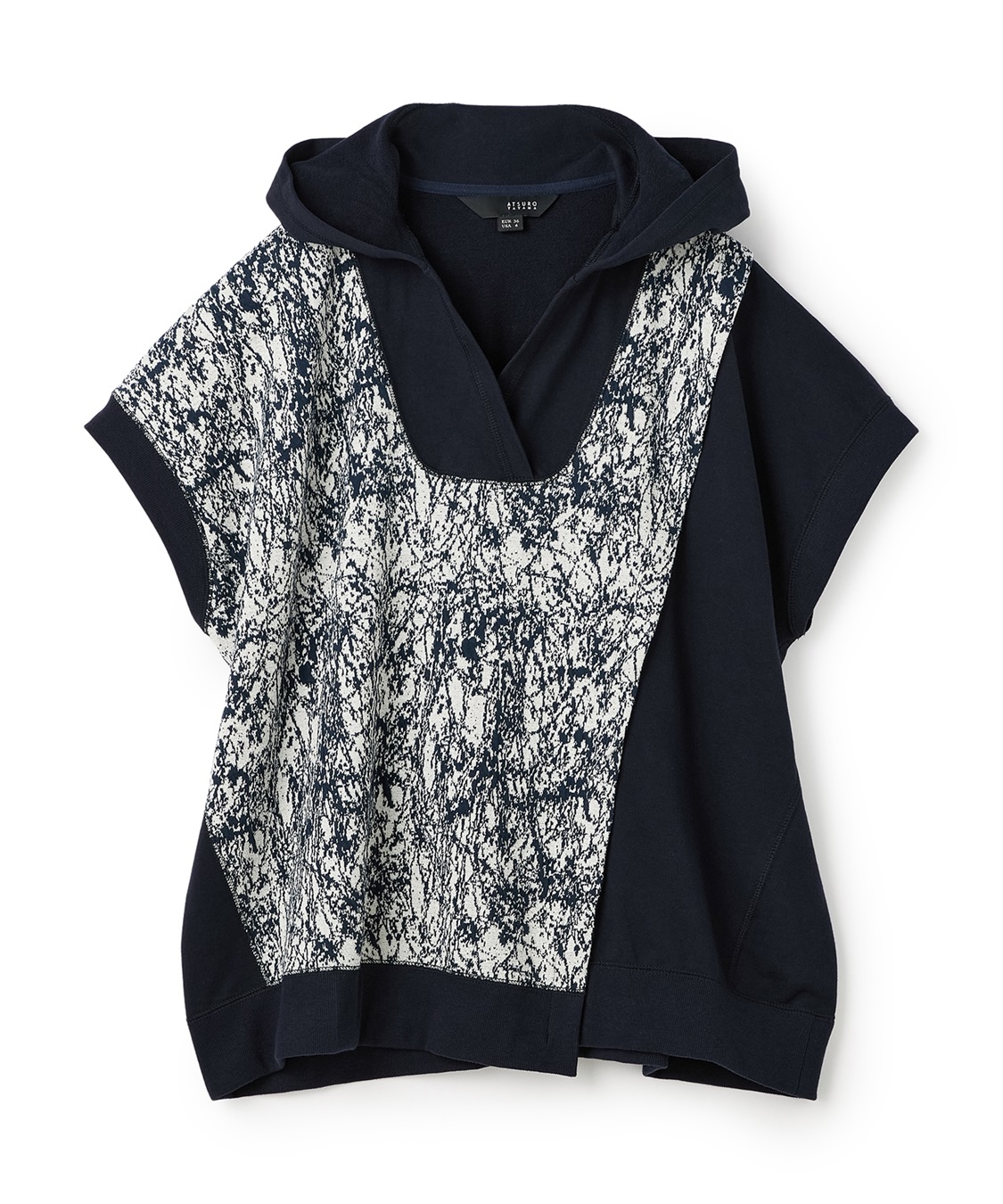 ATSURO TAYAMA 重ね着風フード付きプルオーバー_sub_1