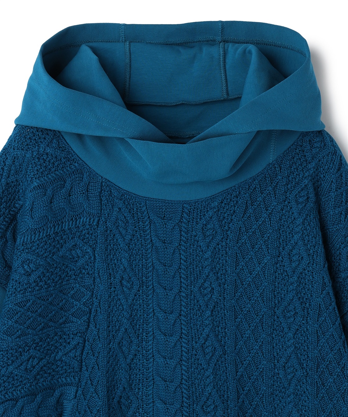 ATSURO TAYAMA ケーブルニット切り替えスウェットフーディー_sub_3