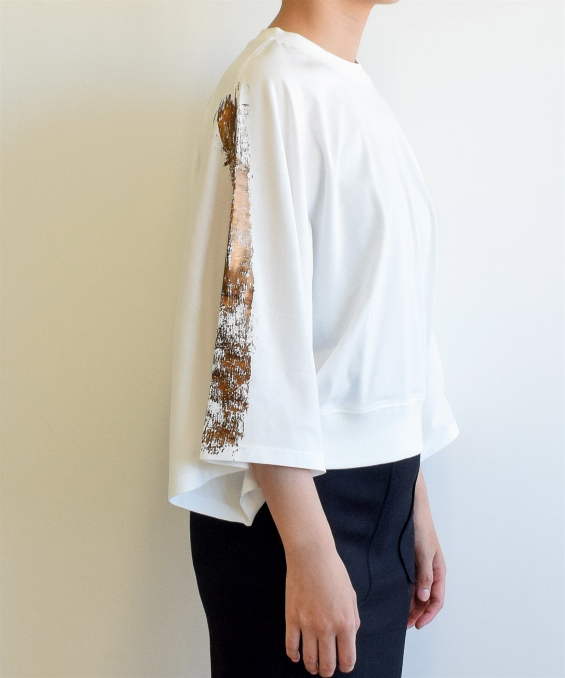 ATSURO TAYAMA スムースコットン箔プリントドルマントップス_sub_7