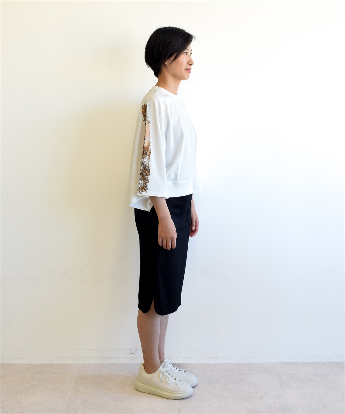 ATSURO TAYAMA スムースコットン箔プリントドルマントップス_sub_8