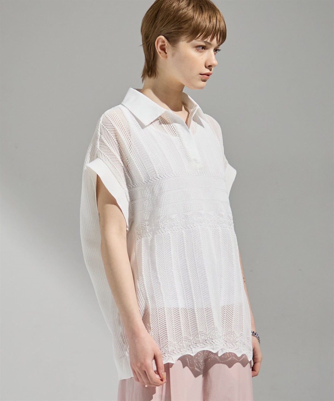 ATSURO TAYAMA レース編み衿付きプルオーバーニット_sub_4