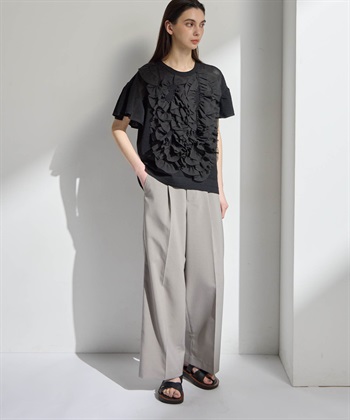 ATSURO TAYAMA アセテートコットン半袖フリルプルオーバー_subthumb_22