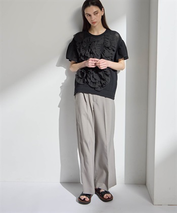 ATSURO TAYAMA アセテートコットン半袖フリルプルオーバー_subthumb_24